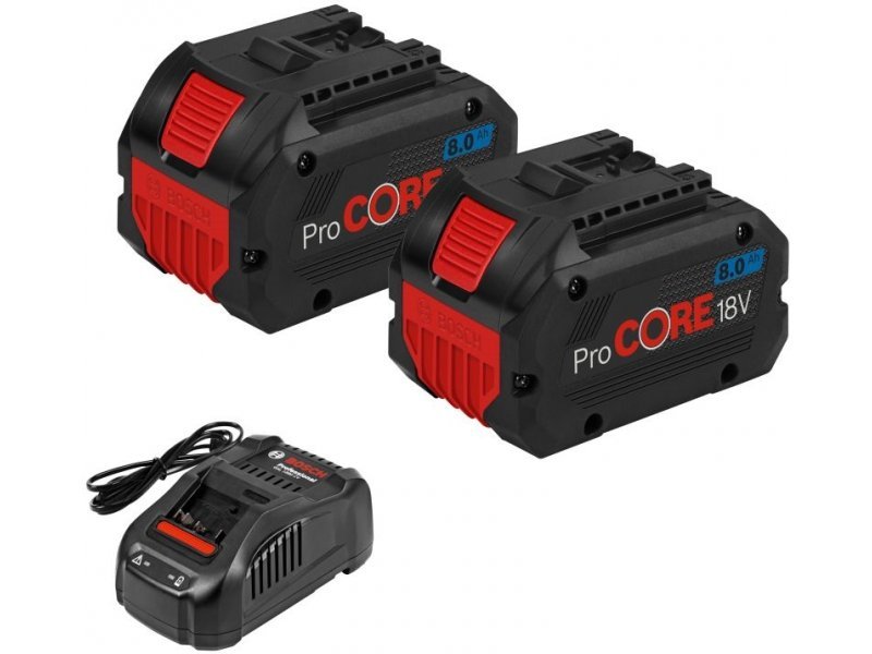 BOSCH Set akumulatora 2x ProCORE 18V 8 0Ah 1x punjač GAL 1880 CV