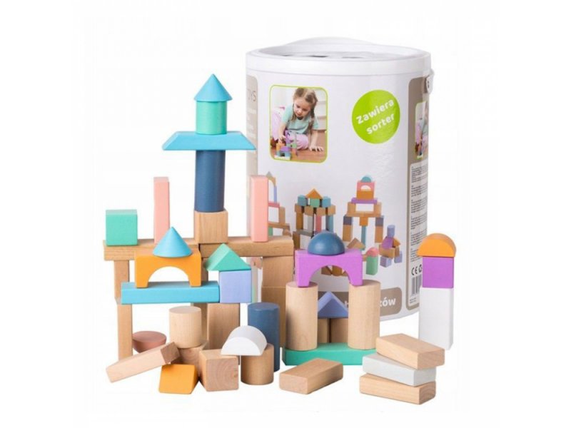 ECO TOYS DRVENE KOCKE 100 KOMADA Bucket Sorter Cena Karakteristike