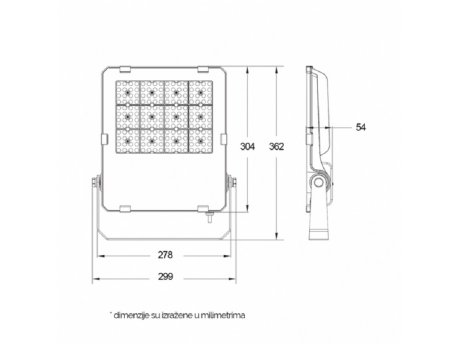 DAWN LED REFLEKTOR BR FL100W 03Q 4000K Cena Karakteristike Komentari