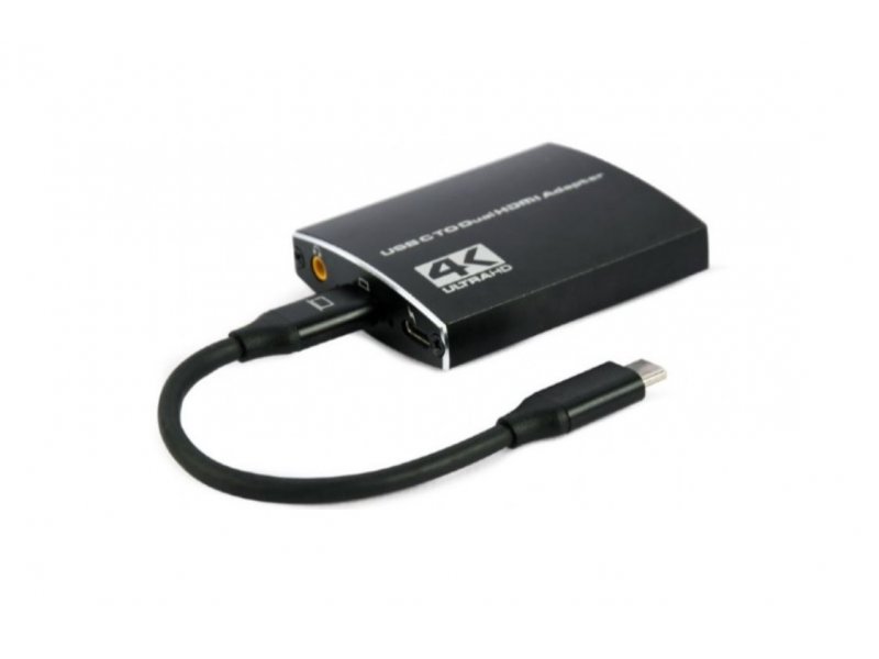 Gembird A Cm Hdmif Usb C To Dual Hdmi Adapter K Hz Black Cena