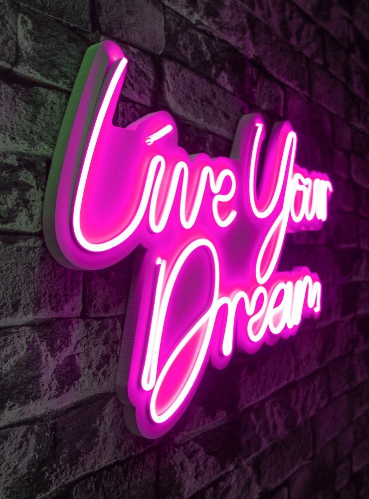 WALLXPERT Zidna LED dekoracija Live Your Dream Pink cena karakteristike ...