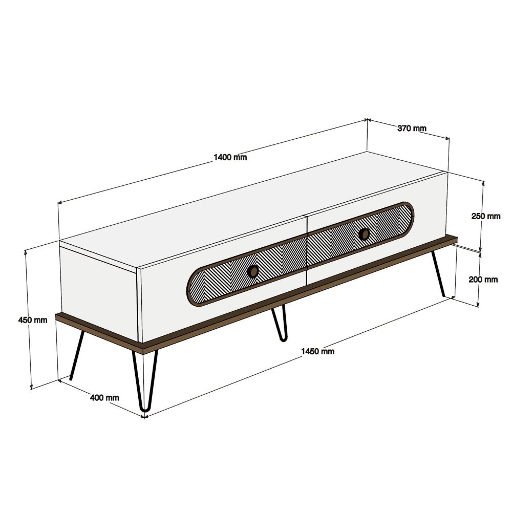 HANAH HOME TV polica Ekol Walnut cena karakteristike komentari - BCGroup