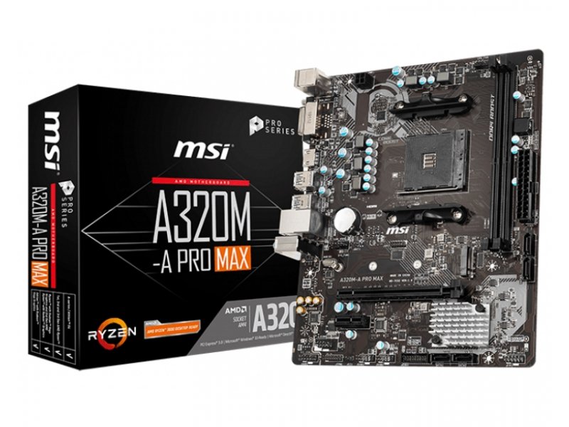 Msi a320m a pro max какие процессоры поддерживает