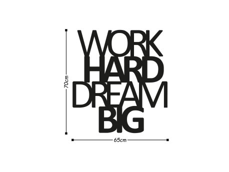 WALLXPERT Zidna dekoracija Work Hard Dream Big cena karakteristike ...